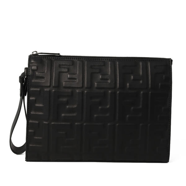 フェンディ クラッチバッグ 偽物 FF Embossed Clutch