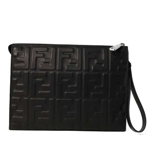 フェンディ クラッチバッグ 偽物 FF Embossed Clutch