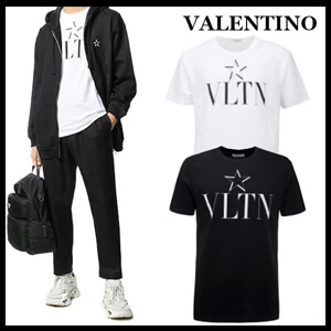  ヴァレンティノ Tシャツ コピー★VLTN LOGO TE STAR Tシャツ★