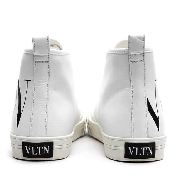  VLTN ヴァレンティノ ハイカット スニーカー コピー レザー_WHITE