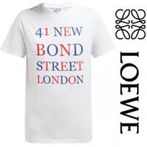 【ロエベ】BOND STREET ＆ロエベ Tシャツ コピー ロゴプリントコットンTシャツ S6...