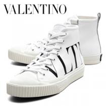 VLTN ヴァレンティノ ハイカット スニーカー コピー レザー_WHITE