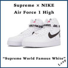 シュプリーム x ナイキ スニーカー コピー 激レア シュプリーム Air Force 1 High "World Famous White"698696 100