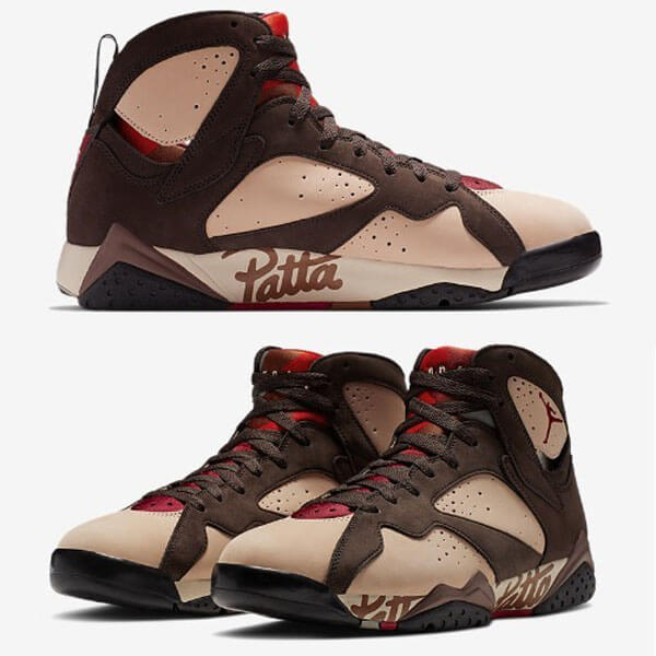 ナイキ エアージョーダン スニーカー コピー 魅惑のコラボ★PATTA × ナイキ AIR JORDAN 7 OG SP★ブラウン