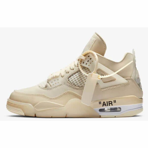 ナイキ オフ ホワイト スニーカー コピー ウィメンズ エアジョーダン ４ レトロ セイル コラボ ナイキ x Off-White Wmns Air Jordan 4 Retro Sail  CV9388-100