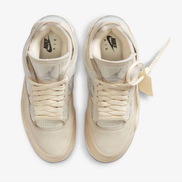 ナイキ オフ ホワイト スニーカー コピー ウィメンズ エアジョーダン ４ レトロ セイル コラボ ナイキ x Off-White Wmns Air Jordan 4 Retro Sail  CV9388-100