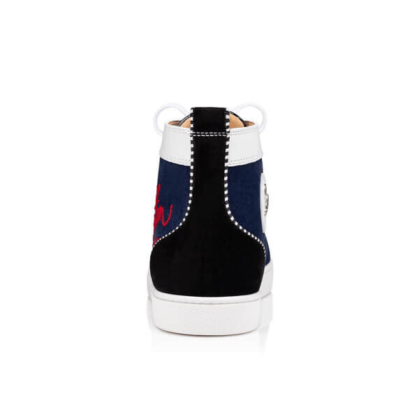 関税込! ディオール Louboutin レプリカNavy  ハイカット スニーカー 1200894CMA3