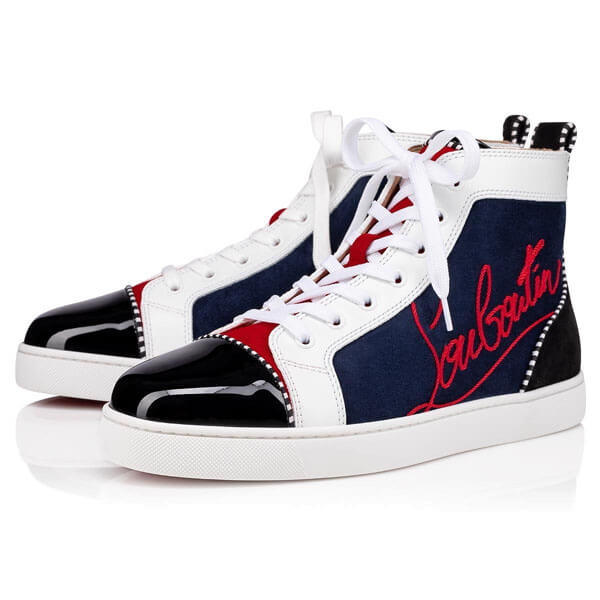 関税込! ディオール Louboutin レプリカNavy  ハイカット スニーカー 1200894CMA3