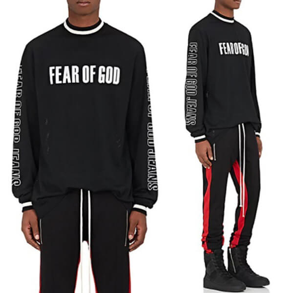 Fear of God 偽物クラシックロゴ ロングスリーブ Tシャツ MESH MOTOCROSS JERSEY