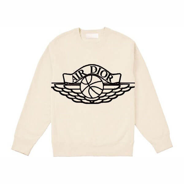 めっちゃいい感じ♪ディオール ナイキ カジュアル コピー ディオール x ナイキ Air Jordan Wings Sweater NATURAL