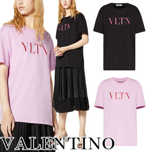 ◆VLTN ヴァレンティノ ロゴTシャツ コピー 2色 プリント TB3MG07D3V645F