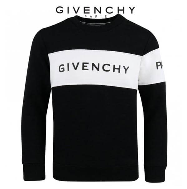 20AW▼ジバンシィコピー GIVENCHY▼コントラストロゴスウェット黒