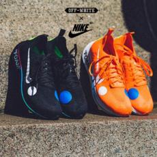 大人気★入手困難 OFF-WHITE × ナイキ 偽物ZOOM FLY MERCURIAL FLYKNIT ORANGE & BLACK