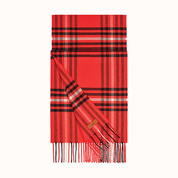 エルメス★Blanket Check Scarf ★ カシミヤマフラー 偽物 H259031S