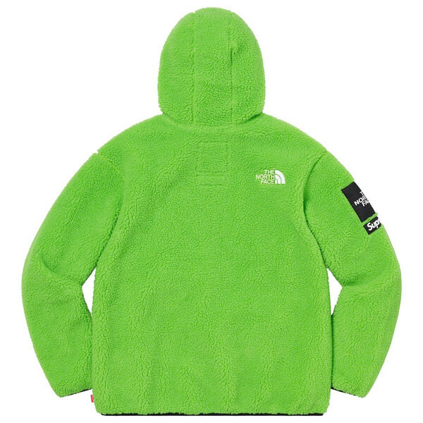 シュプリーム north face 偽物 ノースフェイス コラボ ロゴ入りフリース ライム Lime