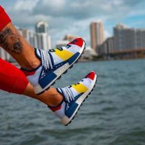 超限定☆ アディダス 偽物 Pharrell × BBC HU NMD "MULTI COLOR" 