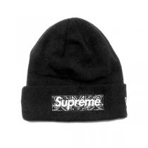 シュプリーム ニット 帽 偽物 シュプリームNEW ERA BOX LOGO BEANIE ブラ...