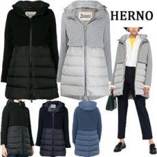 HERNO★ヘルノコピーREVIVAL PARKA ウール ナイロン 切替 ダウン ジャケットPI0822D332209300