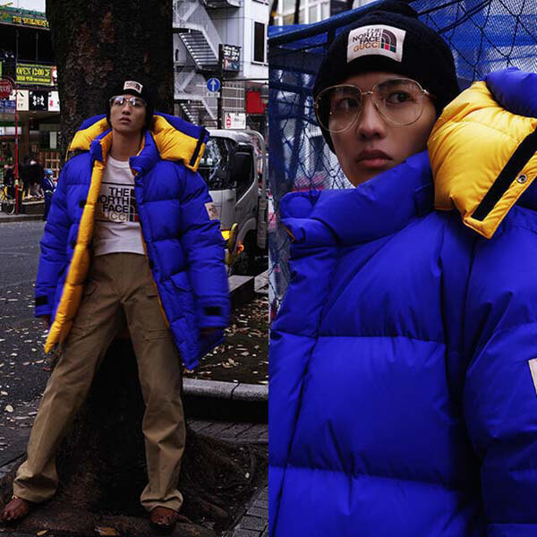 歴史的コラボ入手困難!グッチ×ザノースフェイス BLUE DOWN JACKET