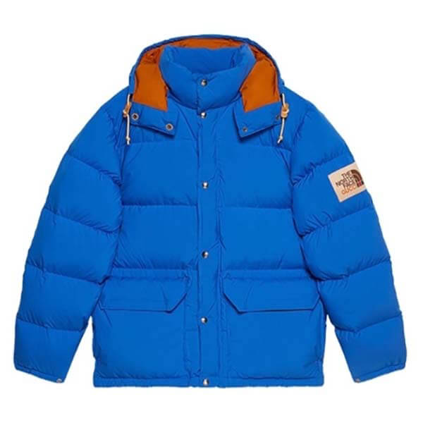 歴史的コラボ入手困難!グッチ×ザノースフェイス BLUE DOWN JACKET