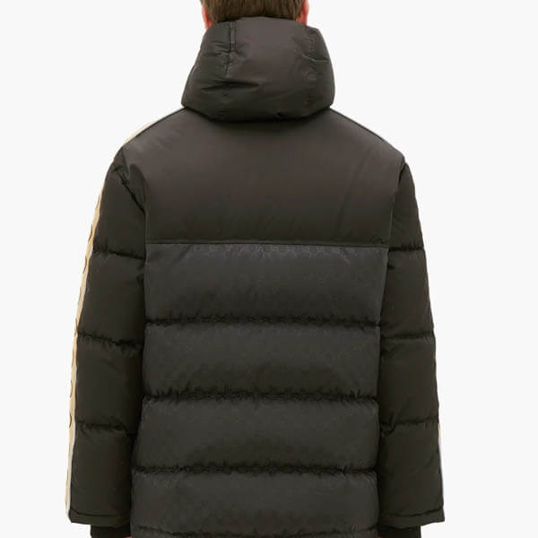 注目◇GG ジャカード Down Jacket◇グッチダウン ブラックコピー