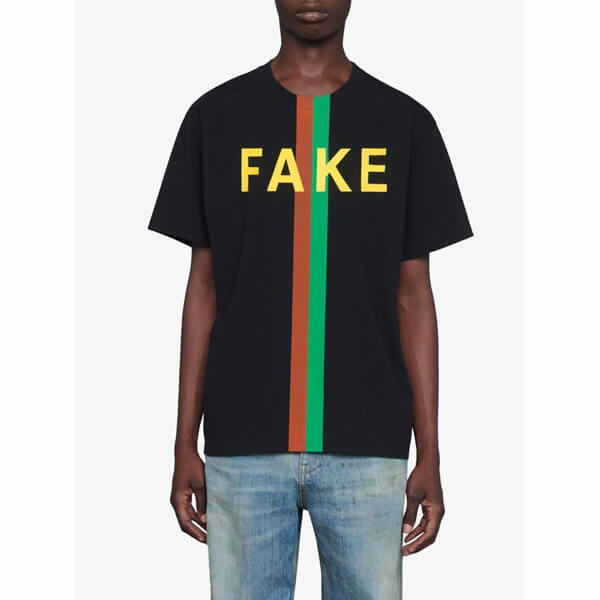 グッチ Tシャツ コピー グッチ FAKE NOT フェイクノット クルーネック