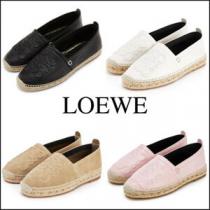 20/21★ロエベ★ロエベ Anagram Espadrille フラットシューズ偽物453.1...