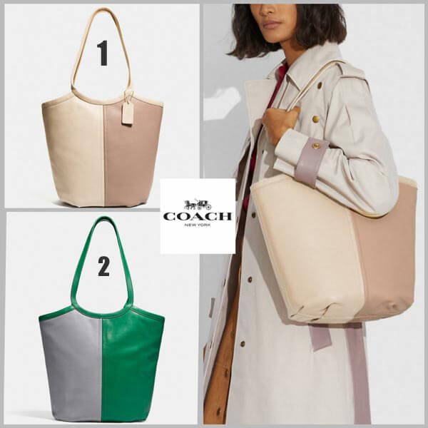 最新作!! コーチ Bea Tote カラーブロック