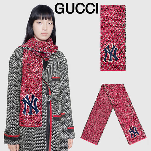 新作グッチ☆ グッチ Scarf with NY Yankees patch マフラー 偽物 543299 3GB61 5660