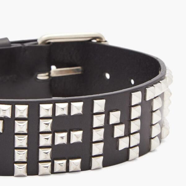 送料関税無料 [ヴェトモン] コピー   Studs logo leather choker