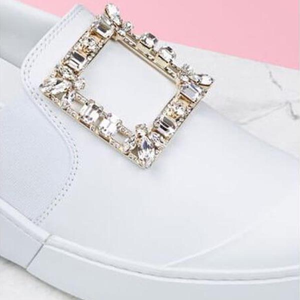 Roger Vivier  クリスタルバックル付 レザー スケート スニーカー 21030925