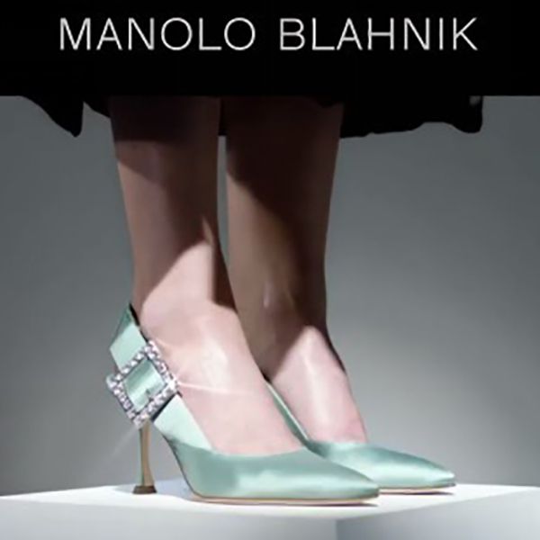 MANOLO BLAHNIK★新作★NINUTRA☆サテン スリングバックポンプ