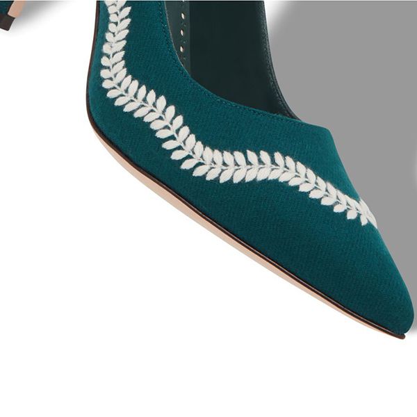 MANOLO BLAHNIK ★直営 TOSCA 国内未入荷 ダークティール ウール