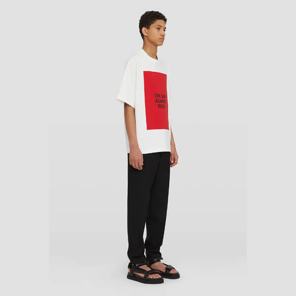 2021SS新作【JIL SANDER】クルーネック Tシャツ プリント 偽物 cotton JSMS707043-MS248508