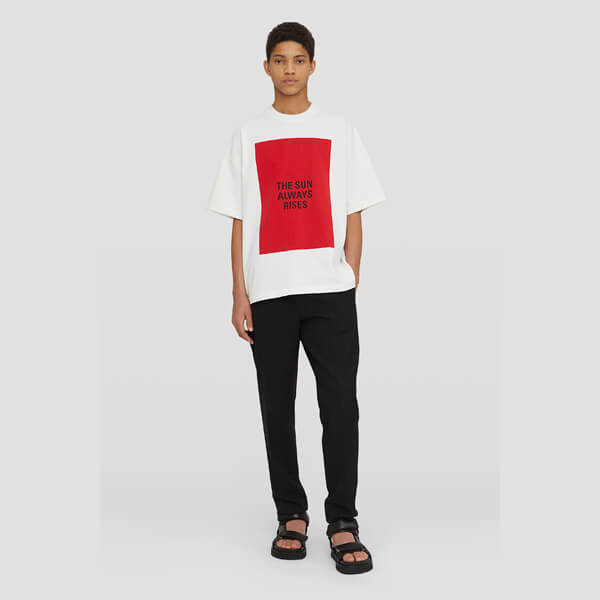 2021SS新作【JIL SANDER】クルーネック Tシャツ プリント 偽物 cotton JSMS707043-MS248508