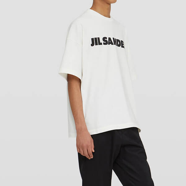 【Jil Sander】裾ロゴ 半袖 Tシャツ コピー  JPUS706530MS248808 100