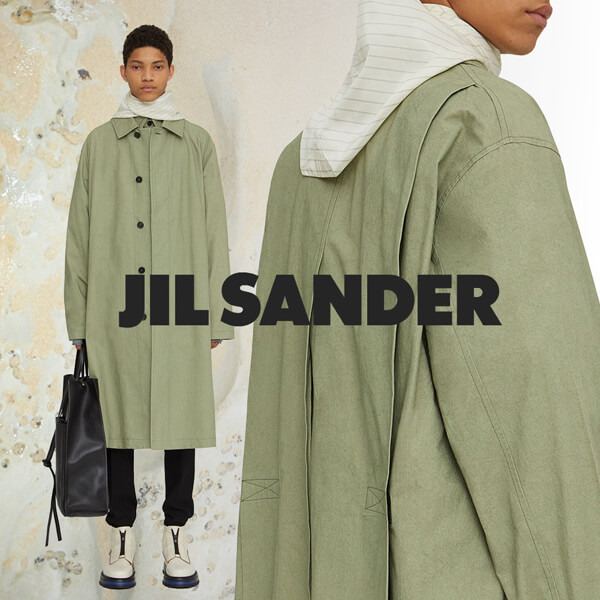 【人気】JIL SANDER コットン製シングルブレストコート JSMS430301-MS243600