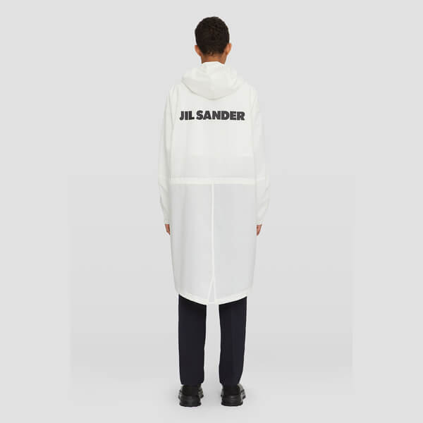 【JIL SANDER】バック偽物 ロゴ★コットン パーカー Dark Blue