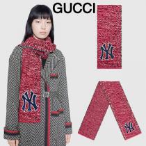 新作グッチ☆ グッチ Scarf with NY Yankees patch マフラー 偽物 5...