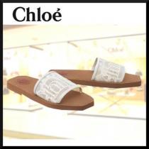 CHLOE★WOODY レース フラットミュール