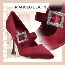 【20AW NEW】Manolo Blahnik_women/ YAUNDE サテン パンプス/...