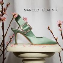 MANOLO BLAHNIK★新作★NINUTRA☆サテン スリングバックポンプ