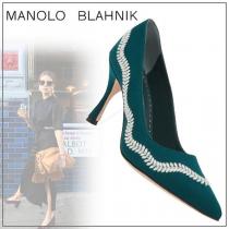 MANOLO BLAHNIK ★直営 TOSCA 国内未入荷 ダークティール ウール