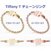 大人気 Tiffany T 18金ゴールドチェーンリング スーパーコピー