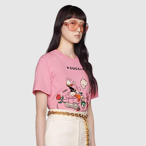 グッチ tシャツ 激安 ディズニー ドナルドダック プリント Tシャツ コピー  580762XJDBH5358