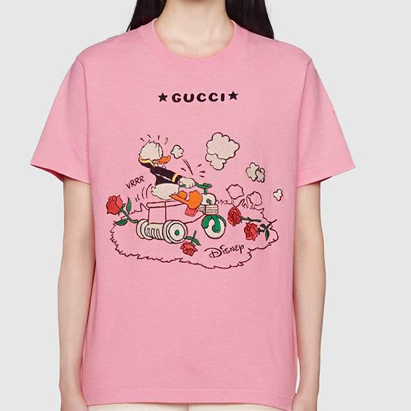 グッチ tシャツ 激安 ディズニー ドナルドダック プリント Tシャツ コピー  580762XJDBH5358