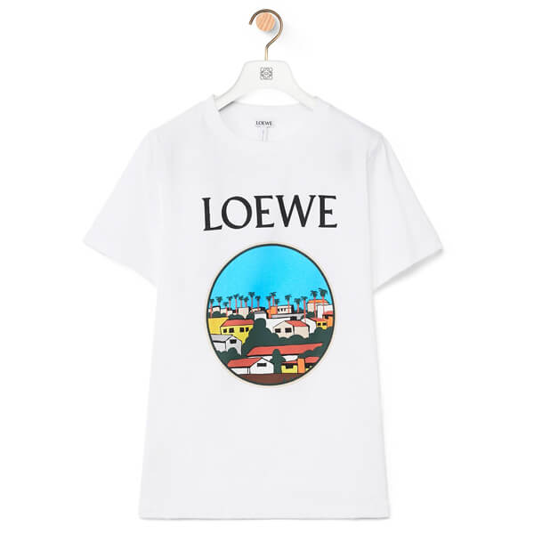 【 ロエベ】L.A. シリーズ プリント Tシャツ コピー（コットン） S897Y22X02