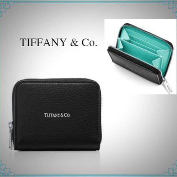 新作♪ジップ小銭入れ☆Tiffany&Co.☆開くとティファニーブルー