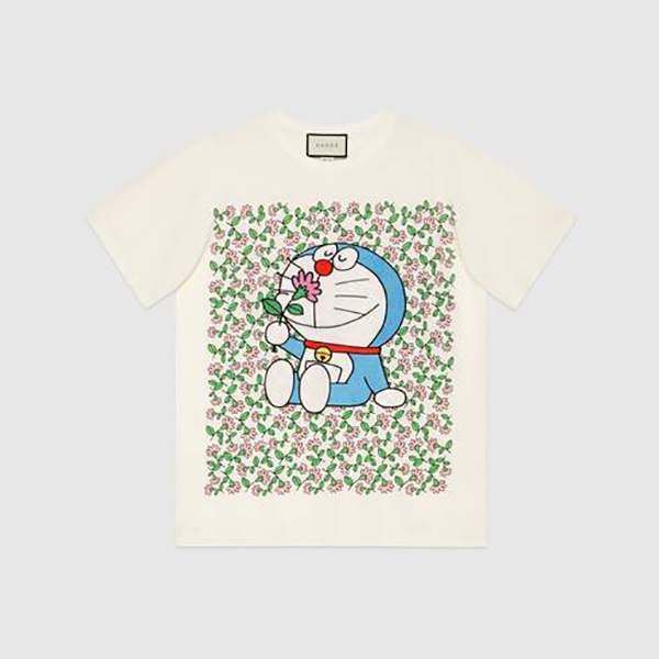 ☆新作☆ グッチ ドラえもん コピー グッチ コットンTシャツ  615044 XJDIB 1152