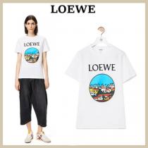 【 ロエベ】L.A. シリーズ プリント Tシャツ コピー（コットン） S897Y22X02